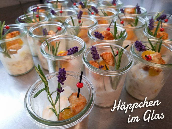 Häppchen im Glas